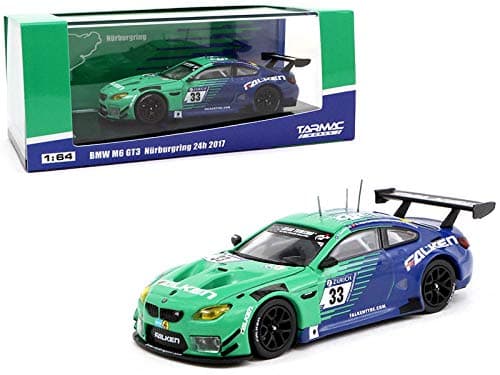 M6 GT3#33 P. Dumbreck/M. Seefried/A. Imperatori/S. Dusseldorp Falken Tire Nurburgring 24 Hours (2017) 1/64 Diecast Model Car by Tarmac Works T64-020-17NUR33