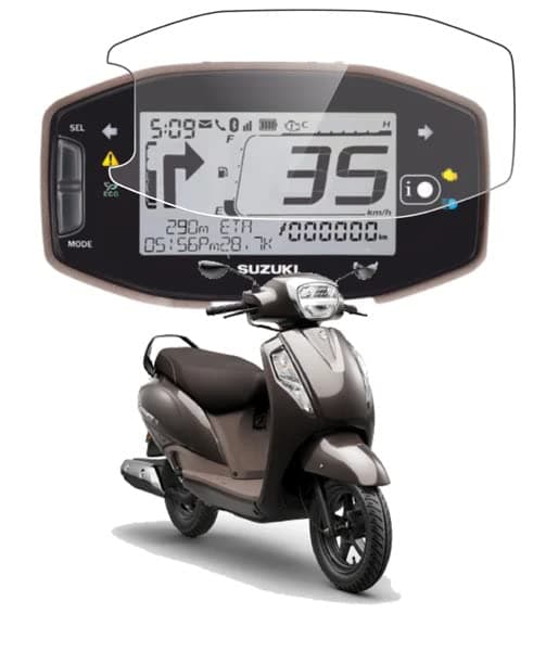 Premium Scooty Speedo Meter Display Screen Guard Tempered Anti Scratch Protector for Access 125