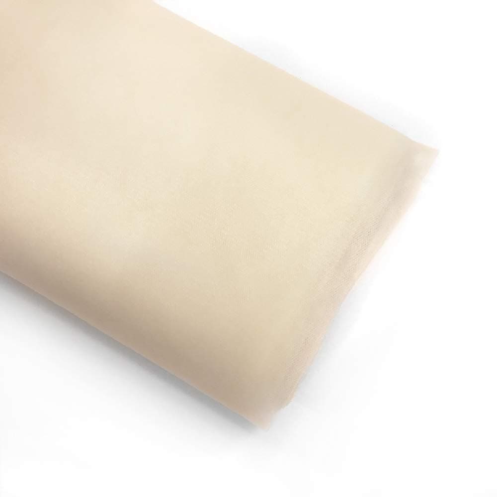 54" by 40 Yards (120 ft) Fabric Tulle Bolt for Wedding and Decoration (Ivory)