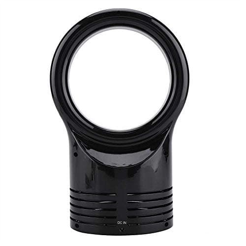 EForces Bladeless Fan, Desk Fan Small Fan Table Fan, Safe Cooling Fan Portable Durable Lightweight for Home Bedroom Baby Room Office Outdoor - Black