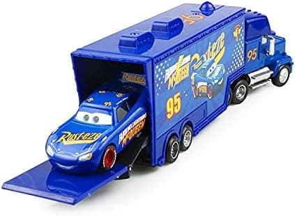 wltk Movie Cars 2 3 Hauler Truck Champion NO.51 & Hudson NO.51 Racer Speed 2PCS Vehicles ， McQueen Jackson Storm Cruz Ramirez Vehicles