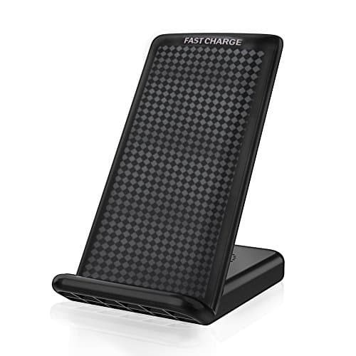 GUISOU TECH GSCW001 Guisou 10W Fast Wireless Charger Charging Pad Stand for Galaxy S9/Plus Note 8/5 S8/PlusS7/S7Edge/S6 Edge Plus/iPhone X/8/8Plus, Charger Stand, Black