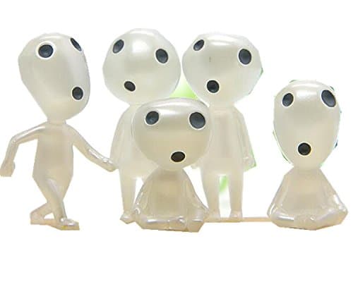 5 Pcs/Lot studio GHIBLI Miyazaki Princess Mononoke Forest Spirit Elf Kodama Glow in dark