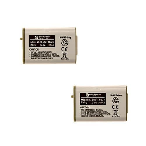Synergy Digital Cordless Phone Batteries, Compatible with Panasonic HHRP103 Cordless Phone, (Ni-MH, 3.6V, 750 mAh) Ultra Hi-Capacity, Combo-Pack Includes: 2 x SDCP-H324 Batteries