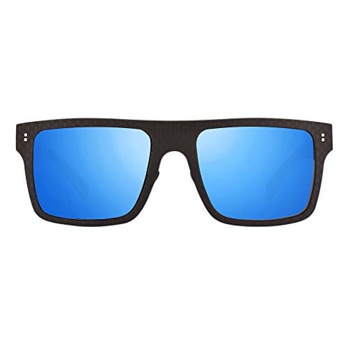 BLASSES UV 400 protection Wayfarer square Men & women Polarized Carbon fiber sunglasses for Sports/Running/Cycling/Fishing/Traveling (Blue, 55)