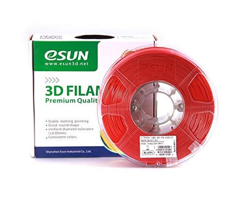 eSUN3D Filament - ABS+, 1kg, 1.75 mm - rot (red), Druck Tempe. 220-260℃, für 3D Drucker Universal, ABS0105