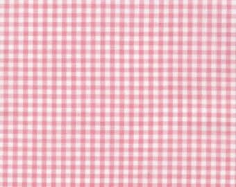 Gingham 1/8 inch Check Polycotton Fabric Pink