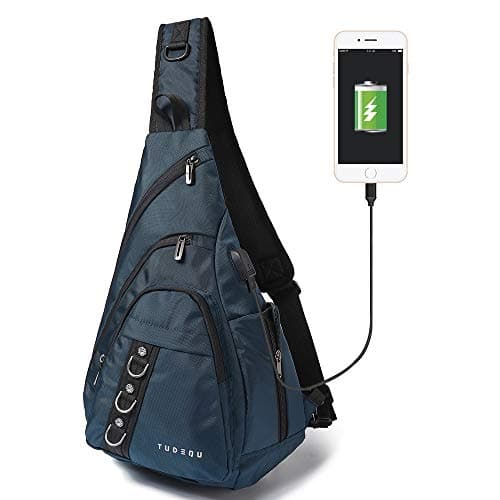Tudequ Crossbody Sling Chest Shoulder Hiking Backpack Bag Daypack for Men Women