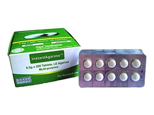 ACTGene R9012TAB-200 Plastic/Powder Instant Agarose, Agarose Tablet, 0.5g, 200 Tabs, Blister Convenient Pack