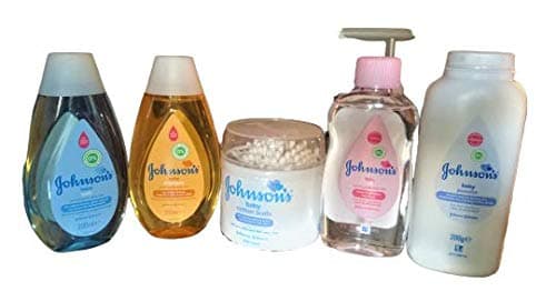 Johnson's Baby Bundle 200ml Johnson's Baby Bath 200ml Baby Shampoo, 200ml Baby Oil, 200g Baby Powder and 200 Baby Cotton Buds