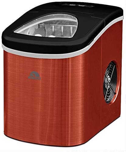 Igloo ICE117-SSRED Ice Maker Red Stainless Steel - Produces 26 lbs. of ice per day (Certified Refurbished)