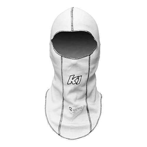 K1 Race Gear Single Layer Nomex Head Sock/Balaclava (White)
