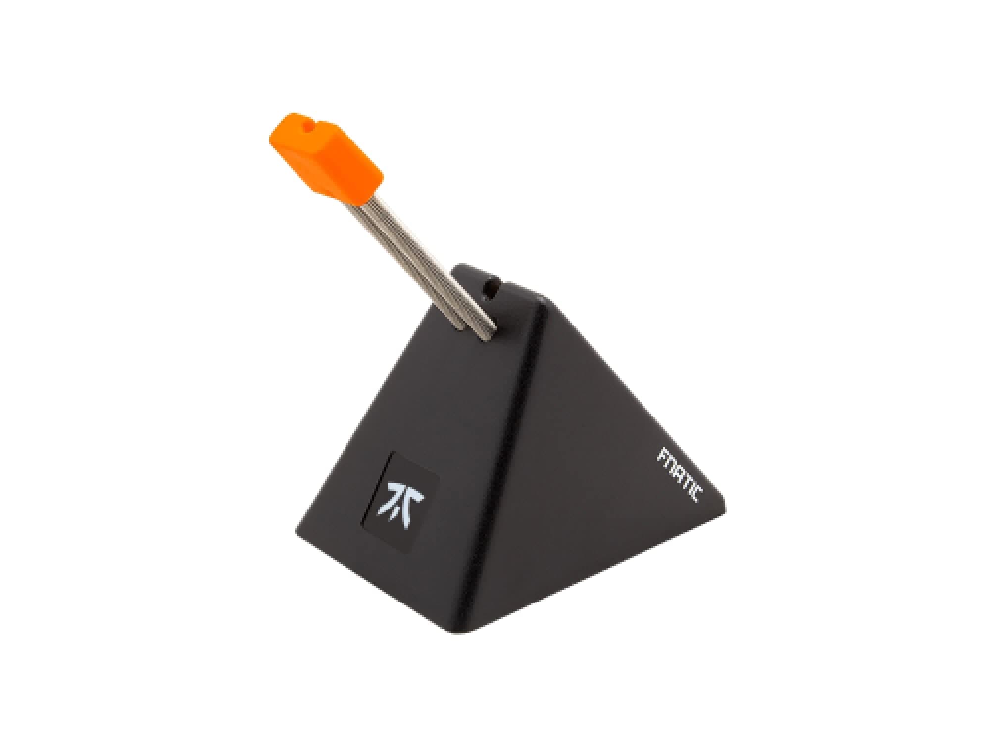 Fnatic Gaming Mouse Bungee Cable Management System for All Regular Mouse Cables, PC Mouse Cable Stand, Rubber Feet, Adjustable Spring, Black/Orange, 240g, 3.82 x 2.17 x 2.80