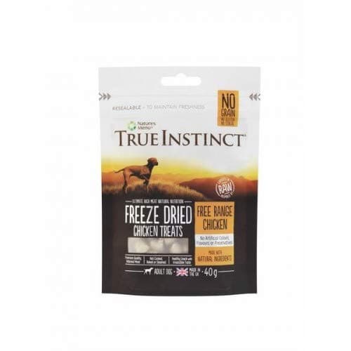 Natures Menu True Instinct Freeze Dried Treats for Adult Dogs, Chicken, 0.04 kg Clear