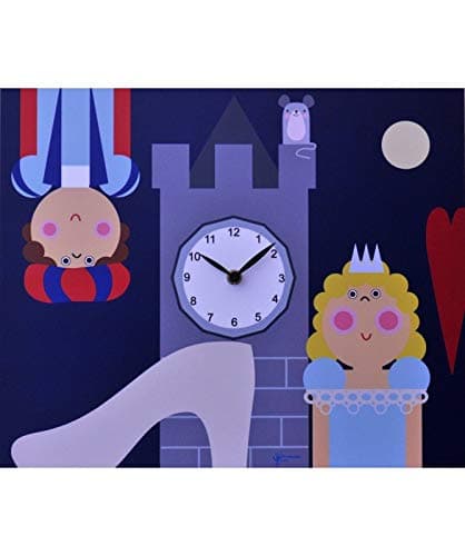 WALL CLOCK WITH CINDERELLA 089 MDF PIRONDINI MADE IN ITALY