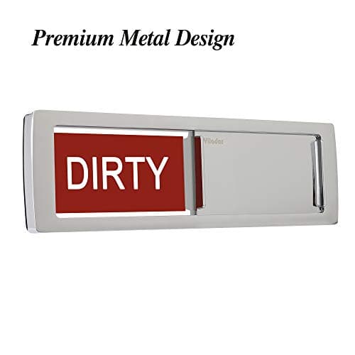 Nano shield Dishwasher Magnet Clean Dirty Sign [Upgraded Metal Design] 2021 New Decorative Dishwasheer Indicator Slider Reminder with Sticky Tab Adhesion, Sliding Signs Cool Kitchen Gadgets