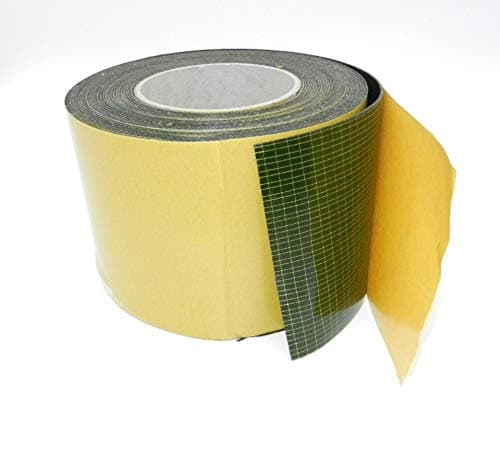 9.6 metres x 100 mm x 1 mm rubber strip, self-adhesive rubber draught excluder, EPDM hard rubber, black, industrial goods