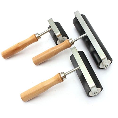 2/4/6inch Hard Rubber Print Ink Roller Lino Craft Tool