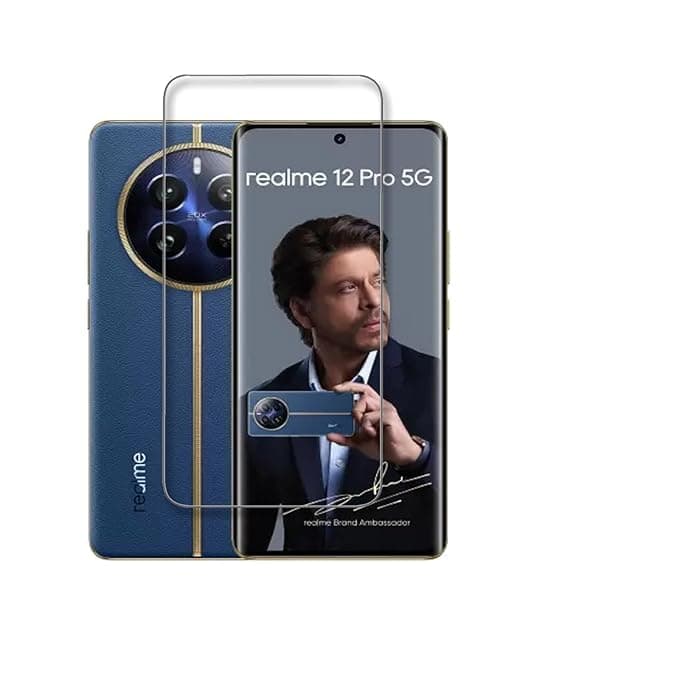 ALFA URBAN® UV Tempered Glass Screen Protector For Realme 12 Pro 5G / 12 Pro Plus 5G Full Adhesive UV Glue Curved Edge to Edge Full Screen Coverage - Easy Installation (Pack of 1)