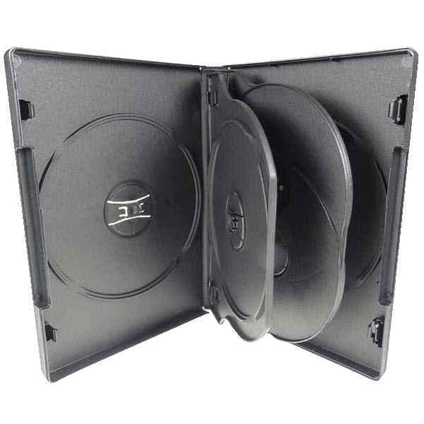 5 x 6 Ways CD DVD Blu ray Storage Case Cases Flip Tray clear outer cover 20mm spine (5 cases)