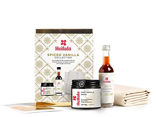 Spiced Vanilla Collection - Contains Award-Winning Vanilla Bean Paste, Spiced Pure Vanilla Extract & an Unbleached Cotton Dish Towel, Heilala Vanilla Beans are Ethically Sourced from Polynesia