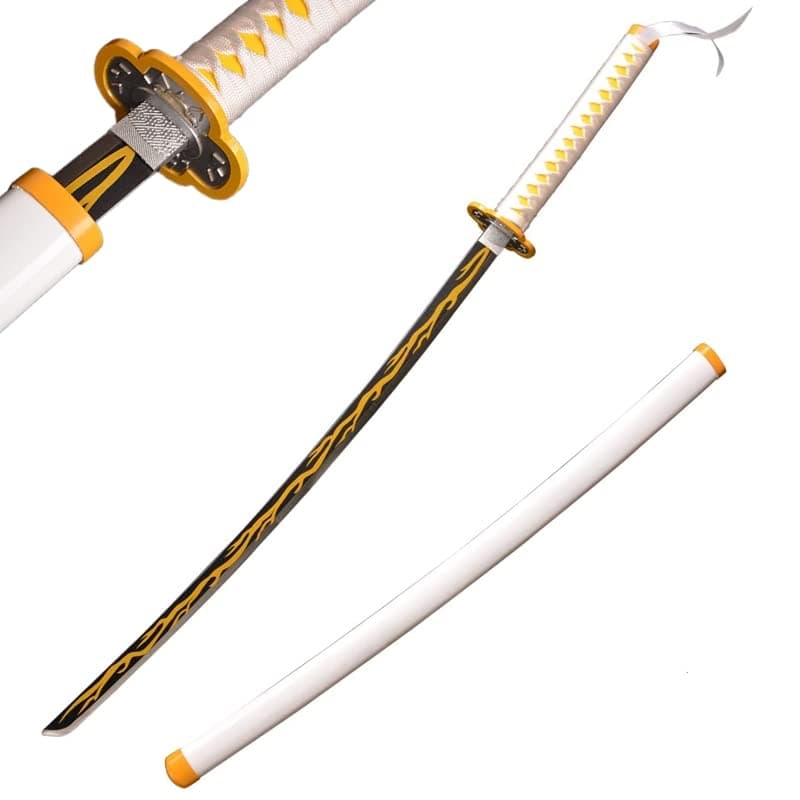 Demon Series Anime Sword - Slayers Katana｜40.9" Length｜Anime Original Texture Carbon Steel Blade Carving Symbol｜Non-Slip Grip｜for Cosplay & Display