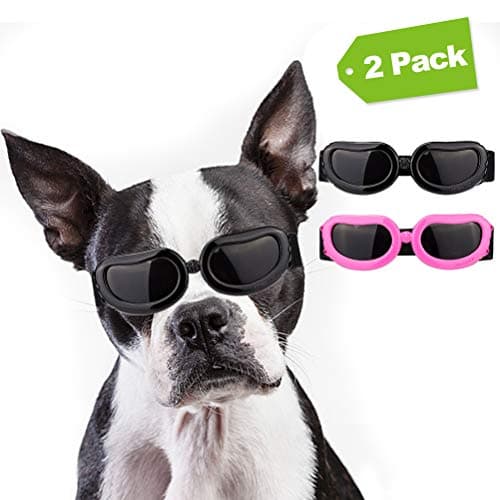 Mihachi Dog Sunglasses UV Protection Pet Goggles for Puppy Dogs Small Medium XS with Adjustable Strap