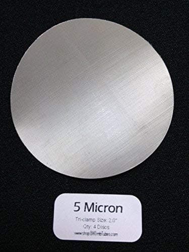 5 Micron T316 Stainless Steel Weaved Filter Discs (2.0"): 4 pk.