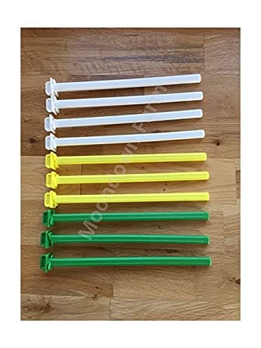 Moondown Farm Bird Cage Perches Plastic 10 Pack 22cm Length for Finch, Canary, Budgie