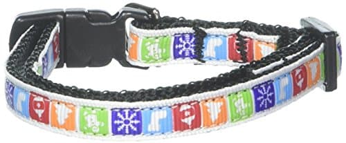 Mirage Pet Products Classic Christmas Nylon Ribbon Collar for Dogs, Small