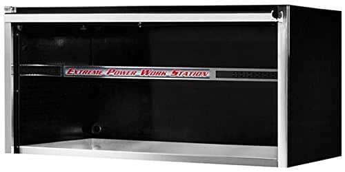 Extreme ToolsEX5501HCBK Fully-Assembled Extreme Power Workstation Hutch with Roller Bearing Slides, 55-Inch, Black High Gloss Powder Coat