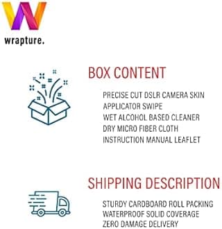 WRAPTURE. Premium DSLR Camera Scratchproof Protective Skin for Nikon D7500 - No Residue Removal, Bubble Free, Scratch Resistant, Stretchable, HD Quality Printed - HDCS-Nikon-D7500 (Design 12)