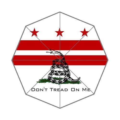 Retro USA American National Flag Stars And Stripe Flag Cool Gadsden Flag Don't Tread On Me Personalized Custom Foldable Umbrella