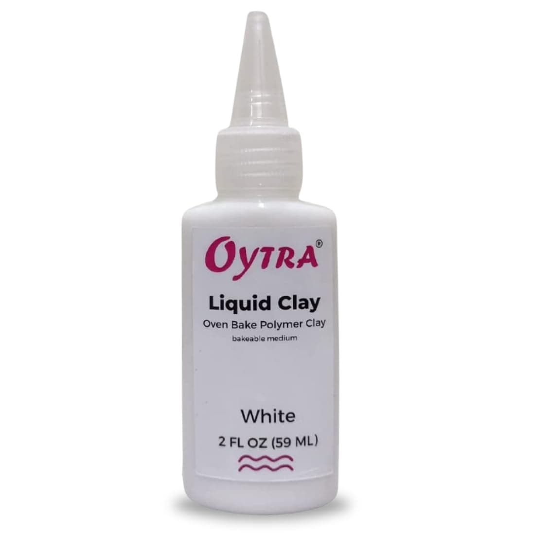 60 ml Liquid Polymer Oven Bake Clay for Jewelry Making and Clay Softener and Art Craft DIY (White)