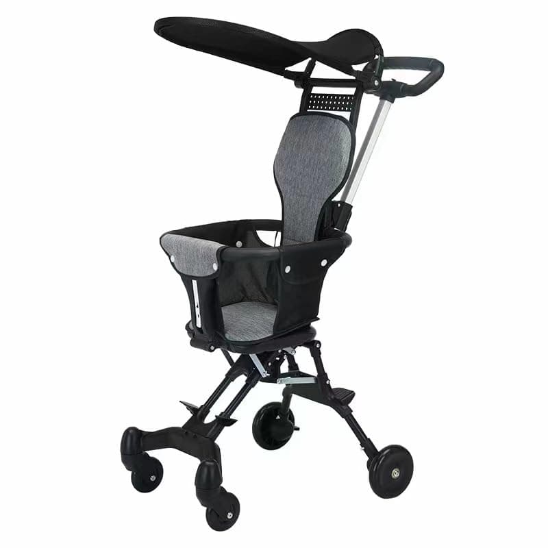 DAYONG Baby Stroller, Foldable Travel Stroller with Awning, One-Hand Fold, Lightweight Compact Stroller for Walking Shopping Airplane Travel 1-3 Years Kids. (black)