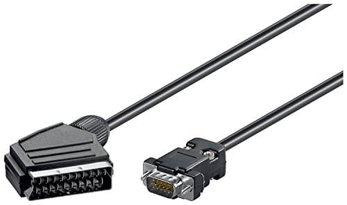 goobay 50071 Adapter Cable, SCART to VGA, Black, 2 m Cable Length