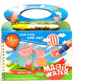 MSGH Magic Water Book for Kids/Reusable Coloring Book Non Toxic Easy to use Indoor Outdoor Coloring Game