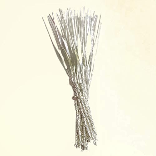 Puja N Pujari Silver Durva Grass for Ganapati Pooja - Pack of 108