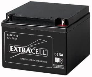 Sealed Rechargeable Lead Battery 12 Volt 26 Ah Extracell Brand