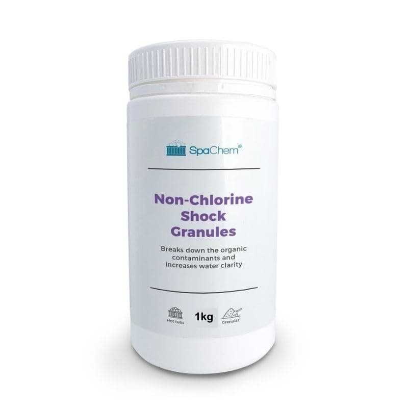 Non Chlorine Shock Granules 1kg Tub - For bromine and chlorine users, oxygenates water and reactivates dormant bromine & chlorine.