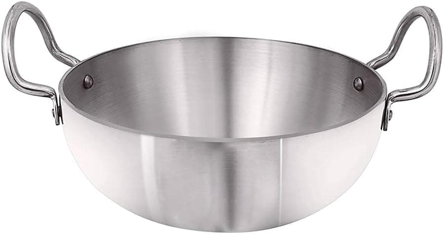 Aluminium Kadai, Aluminum Indian Kadai,Indian Kadai, Cookware pan, Indian Stir Pan, Frying Pan, Size-12, Thickness 4 mm