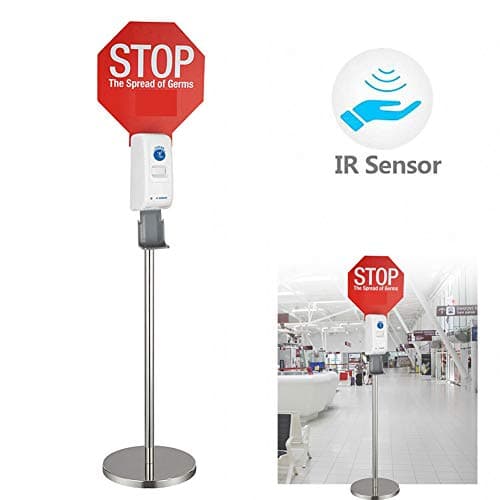 HBIAO Soap Dispenser, Vertical Mobile Automatic Induction Hands-Free sterilizer Bracket Medical Sanitation Public Places,Soap Liquid