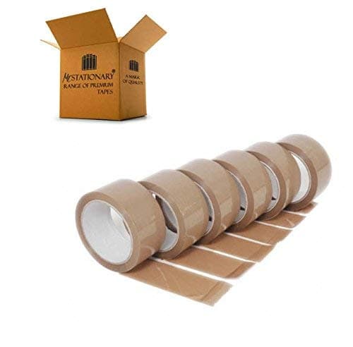 36 Rolls of BROWN STRONG STICKY Parcel Tape - 48mm Wide x 66m Long - Heavy Duty Tape Provides Strong Secure Seal - Ideal for Packing, Refill Dispenser, Shipping, Craft and Sealing Boxes - Reliability GUARANTEED - Ultra PREMIUM Quality - Mr Stationary® Range (36)