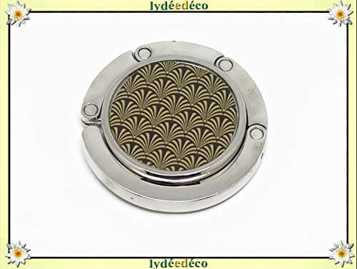 Handbag holder resin ginkgo biloba Japan tree black gold H 4,5cm personalized gifts Christmas gifts friends mom birthday guests saint valentine mistress mother's day couples woman