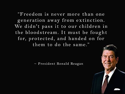 Ronald Reagan Poster President Ronald Reagan Quote 18x24 by US PRESIDENTS