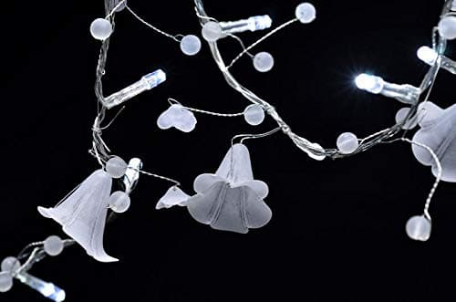 Fantado 20 LED Garland Light Chain w/Plastic Flowers and Beads by PaperLanternStore