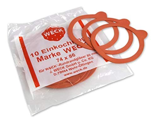 Weck 80mm Rubber Seals / Rings (Set of 10). Fits WECK Models 900 901 976.