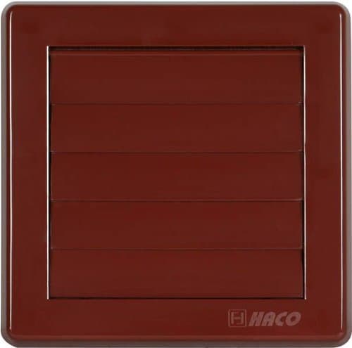 Air Vent Grille Cover 5 Gravity Flaps 150x150mm (6x6") BROWN Ø100mm (4") Ducting External Ventilation Cover