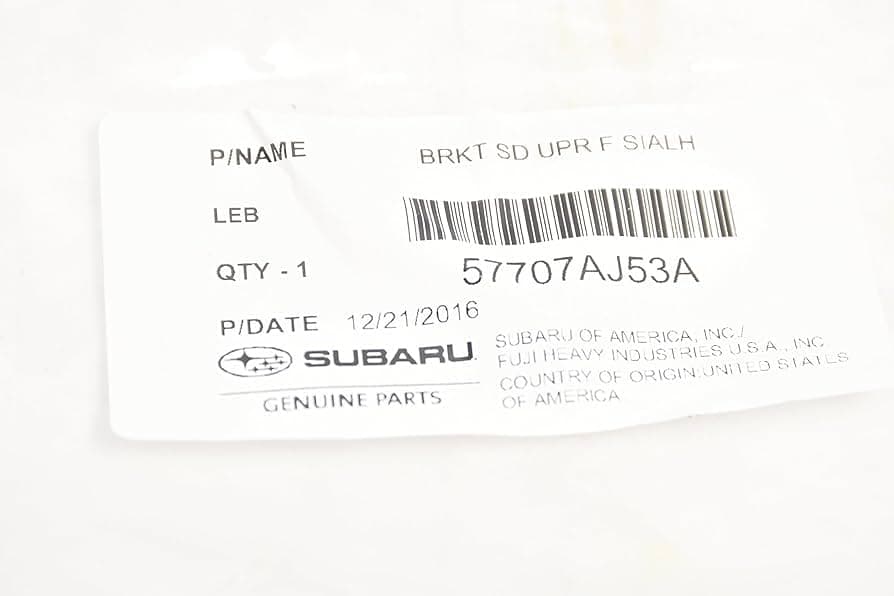 Subaru Front Left & Right Bumper Support Brackets for 2010-2014 Legacy 2010-2014 Outback Genuine