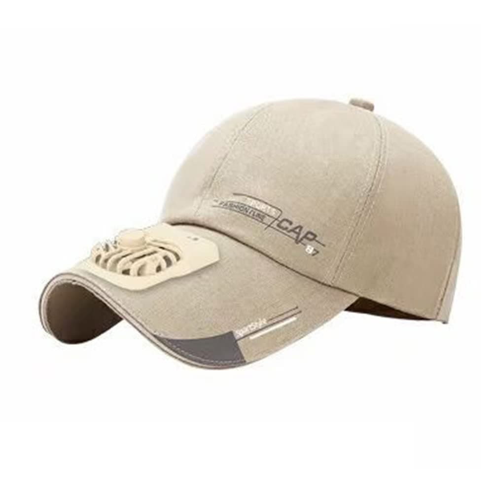 USB Charging Fan Cap Unisex Summer Fit Cap with Cooling Fan, Sun Protection Hat for Casual Outdoor Sport, Golf,Baseball